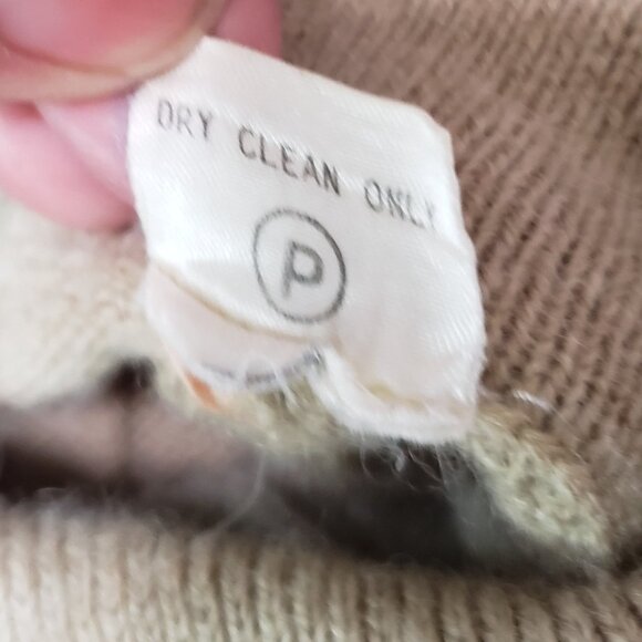 Crocodile Vtg Cable Knit Sweater With Embroidered Logo Wool Blend Beige Large - Picture 4 of 12